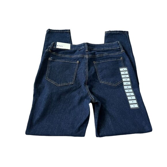 NYDJ Denim - NYDJ Jeans NWT Women Size 4 Dark Wash Skinny Blue Denim 28" Inseam Flat Front
